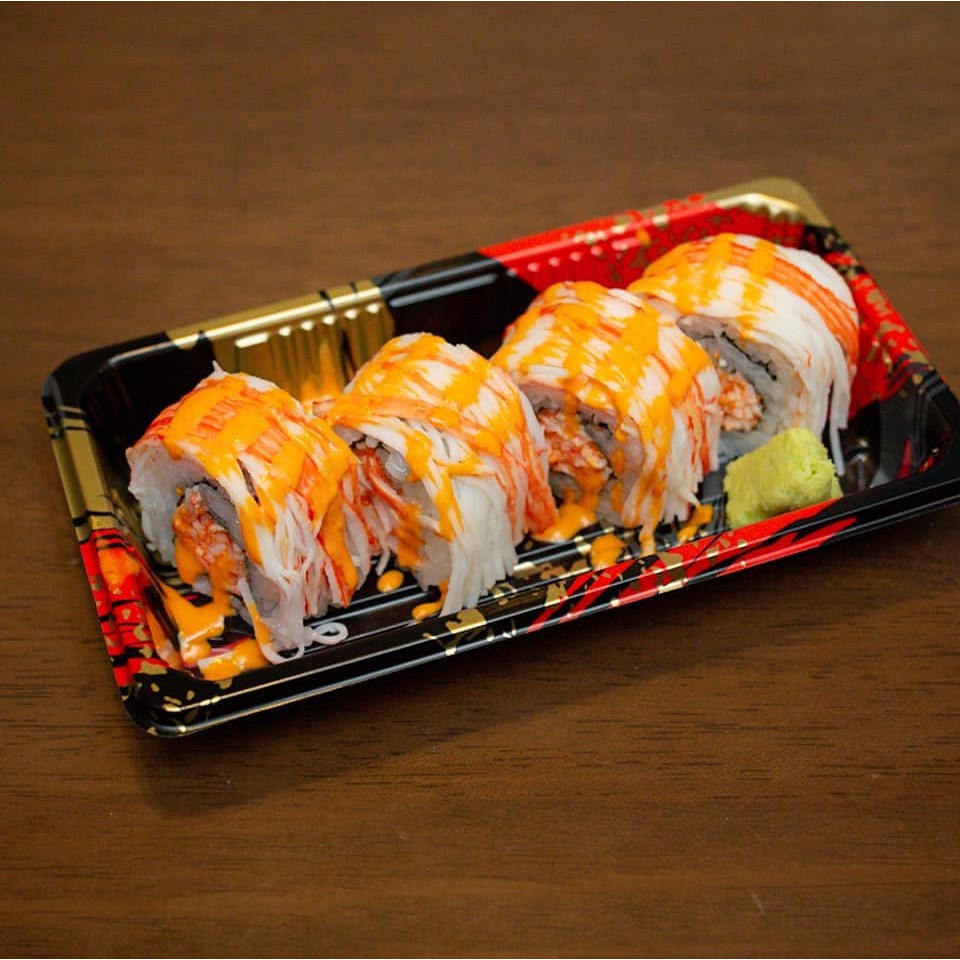 (พร้อมฝา50ชุด) กล่องซูชิ ถาดซูชิ อาหารญี่ปุ่น TakeAway ถาดใส่เนื้อ Sashimi ถาดซาซิมิ ถาดแซลม่อน Salmon thefoodbox - รูปที่ 3