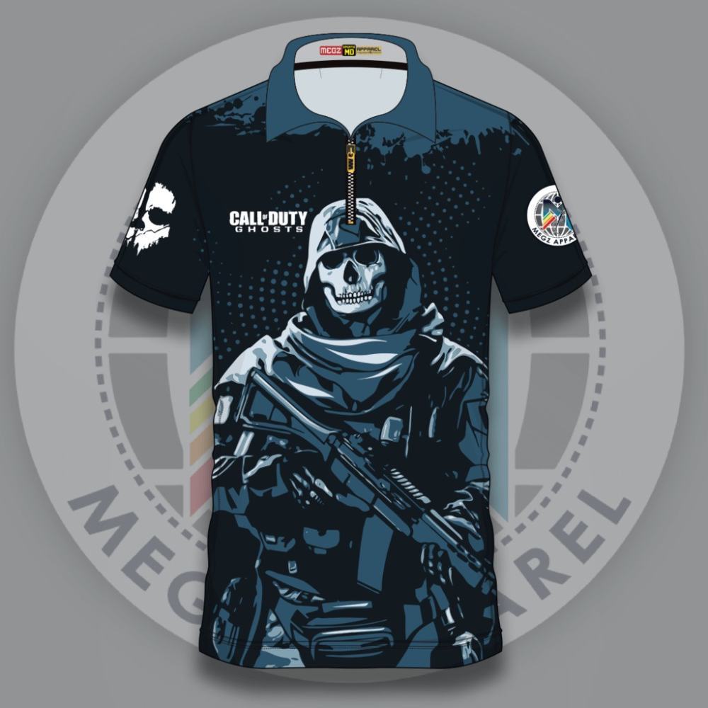 เสื้อโปโล CALL OF DUTY BLUE GHOST 2