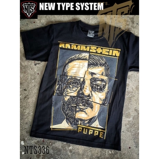 ผ้าฝ้าย 100% 336 RAMMSTEIN PUPPE เสิ้อยืดดำ เสื้อยืดชาวร็อค เสื้อวง New Type System  Rock brand Sz. S M L XL XXLS-