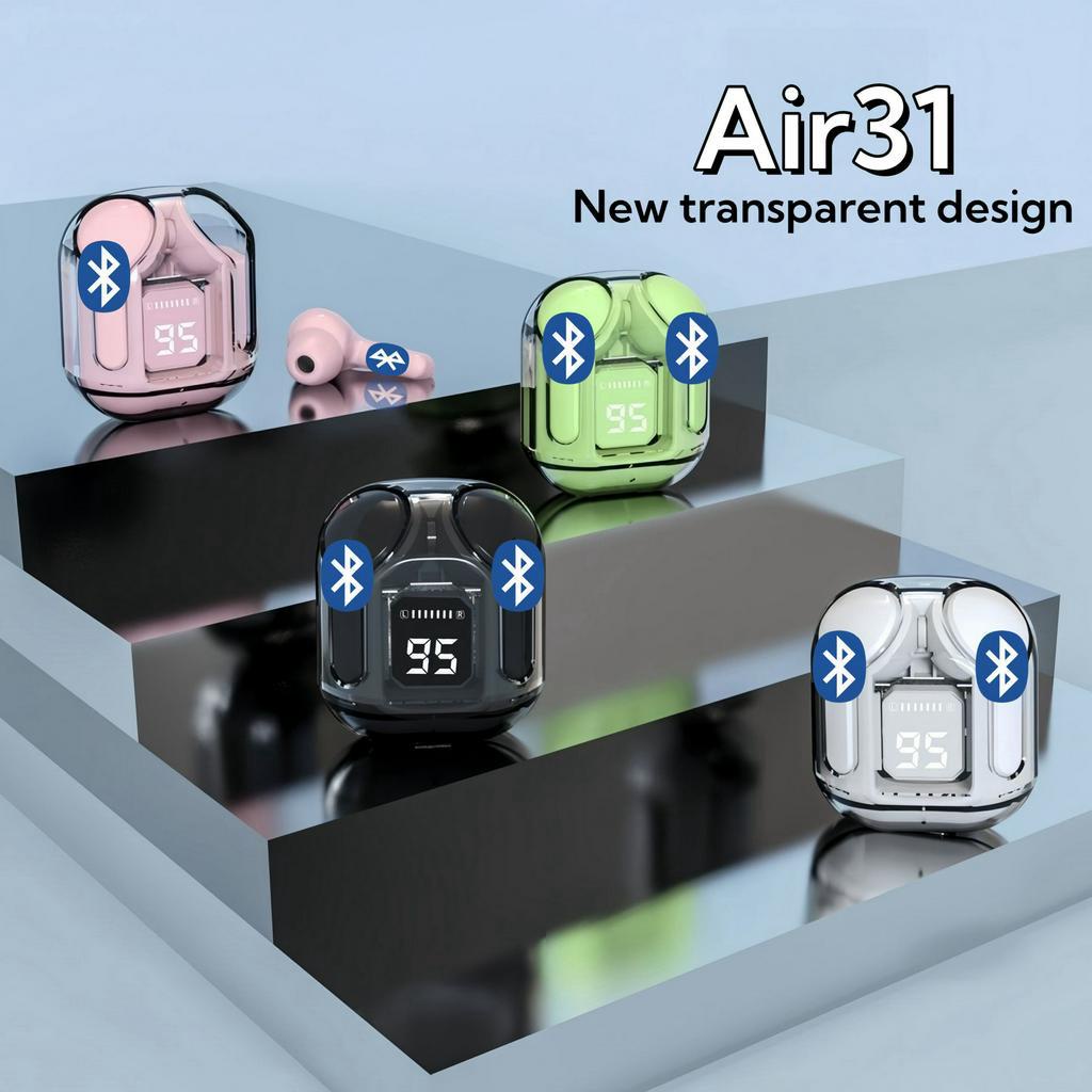 Air31 ใหม่ หูฟังบลูทูธไร้สาย ลดเสียงรบกวน หน้าจอดิจิทัล
