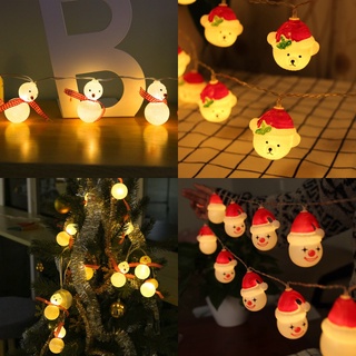 [Merry Christmas Products] สายไฟหิ่งห้อย LED ลายสโนว์แมน สีขาวอบอุ่น 1.5 3 เมตร สําหรับตกแต่งเทศกาลคริสต์มาส