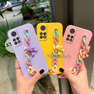 เคส Fashion Phone Case for Xiaomi Redmi Note 11S 11 Pro 5G 4G 2022 New Casing Skin Feel Silicagel Softcase with Rainbow Bracelet เคสโทรศัพท์