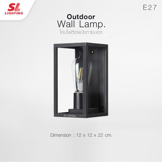 SL LIGHTING | Outdoor Wall Lamp โคมไฟติดผนังภายนอก ขั้ว E27 รุ่น SL-10-2102W/BK