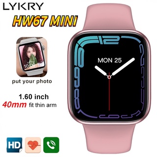 Lykry HW67mini สมาร์ทวอทช์ เมนูภาษาไทย 1.6 นิ้ว การโทรด้วยบลูทูธ IP67 กันน้ำ PK hw22plus hw16 hw57pro smartwatch