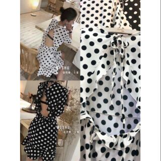 Pokka Dot dress ด้านหลังผุดเก๋สุดๆ