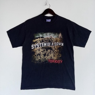 🔥 เสื้อยืดลําลอง แขนสั้น พิมพ์ลาย VINTAGE System of a Down SOAD American heavy metal band Toxicity สําหรับผู้ชาย 🔥