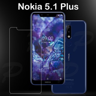 ฟิล์มกระจก นิรภัย เต็มจอ กาวเต็มแผ่น โนเกีย 5.1 พลัส  Full Glue Tempered Glass Screen For Nokia 5.1 Plus (X5) (5.86")