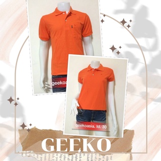 เสื้อโปโลกวาง Geeko แท้100% ชาย/หญิง ID30 สีส้มฮอลแลนด์