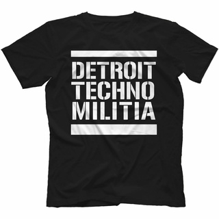 เสื้อยืดโอเวอร์ไซส์เสื้อยืด ลาย Detroit Techno Militia อเนกประสงค์ DIY 2022S-4XL