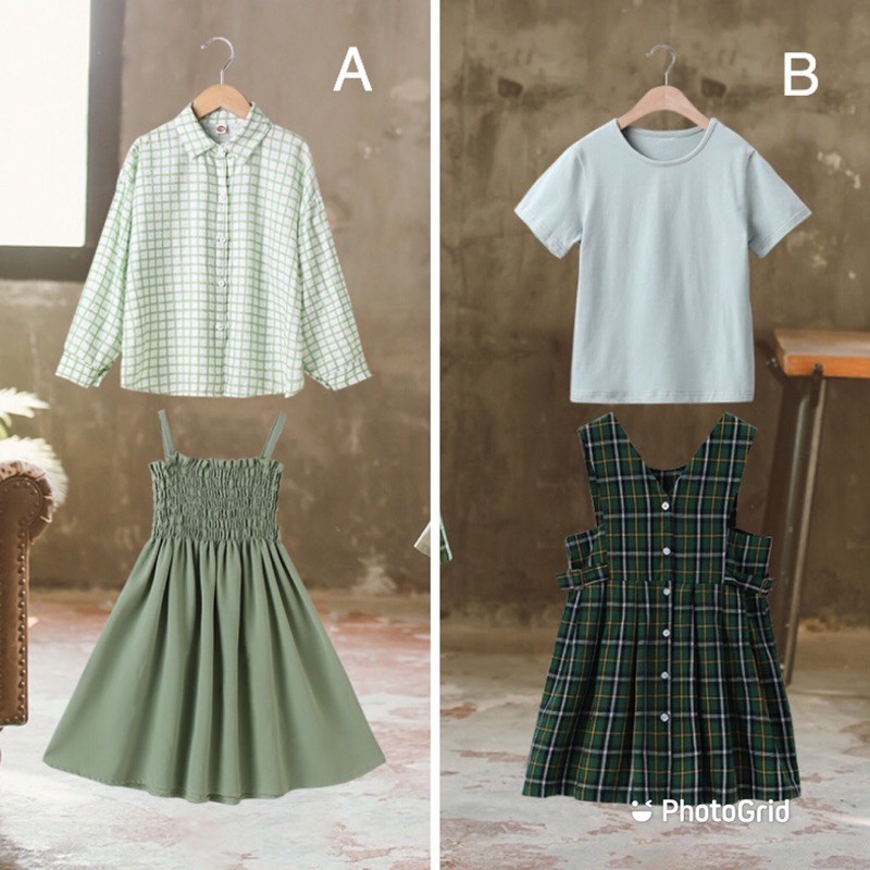 5y-13y Dress Set/ Dress Set/ สไตล์เกาหลี/ Children& 39;s Dress/ Children& 39;s Overall Dress