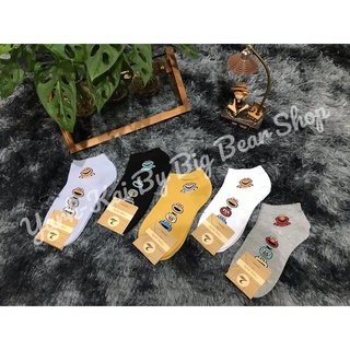 ถุงเท้าแฟชั่น ถุงเท้าข้อสั้น ถุงเท้าลายการ์ตูน {1 เซต 5 คู่ 5 สี} พร้อมส่ง