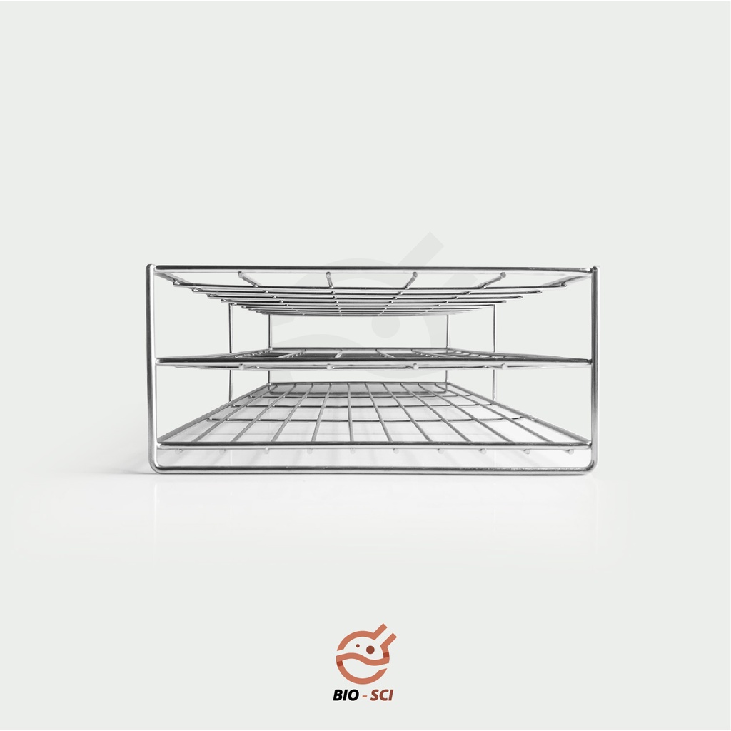 ที่ใส่หลอดทดลองสแตนเลส 50 ช่อง Test Tube Rack Stainless *อ่านรายละเอียดสินค้าก่อนสั่งซื้อ* - รูปที่ 2