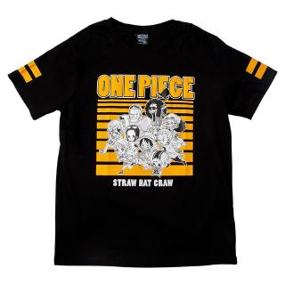 คอตต้อนคอกลมBlack One Piece T-shirt No.280 (เสื้อยืดวันพีซ สีดำ No.280)S-5XL