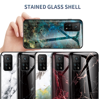 Ready เคส for Xiaomi Mi 10T / Xiaomi 10T Pro Phone Case Hard Glass Case Marble Pattern Glossy Anti-scratch Back Cover เคสโทรศัพท์ for Xiaomi10T Mi 10TPro