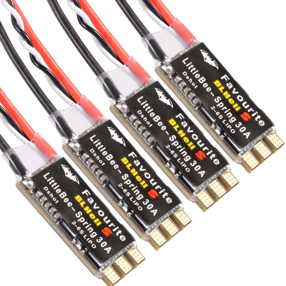 Fvt LITTLEBEE Little bee BLHeli-S SPRING 30A ESC 2-6 S รองรับ Mulitshot Opto Oneshot42 OneShot125 Multic 1 ชิ้น