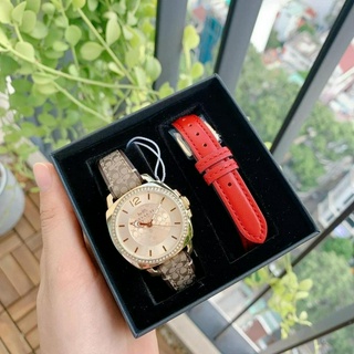 💚แท้💯 พร้อมส่ง💚นาฬิกา Coach Boyfriend Womens Gift Set, Coach 14000091 ขนาด 34 mm