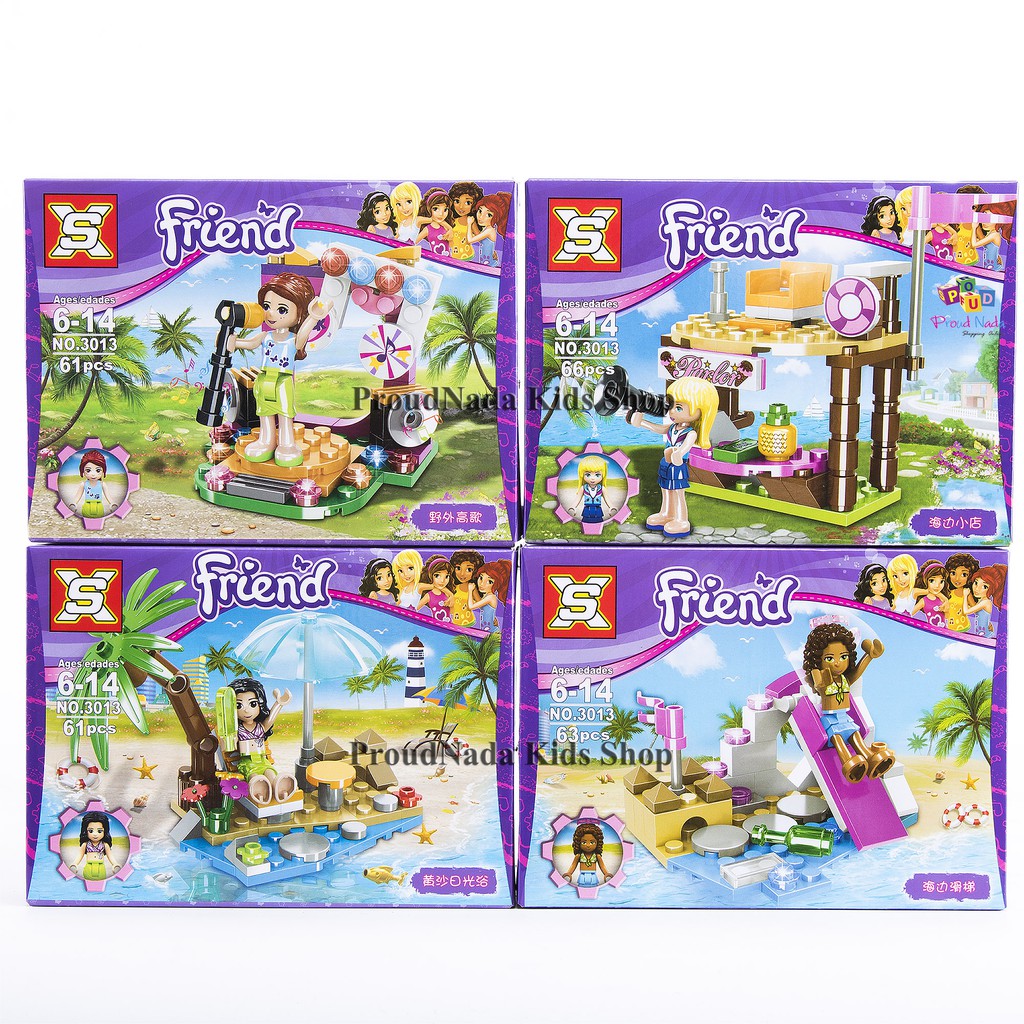 ProudNada Toys ของเล่นเด็กชุดตัวต่อเฟรน SX Friend 61-66 PCS 3013