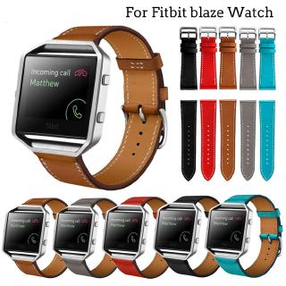 สายนาฬิกาข้อมือหนังวัวแท้สําหรับ fitbit blaze