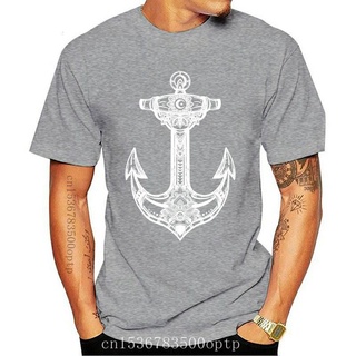 เสื้อยืดผ้าฝ้าย พร้อมส่ง เสื้อยืดแขนสั้น คอกลม ผ้าฝ้าย 100% พิมพ์ลายสมอเรือ หลากสี แฟชั่นฤดูร้อน สําหรับผู้ชาย