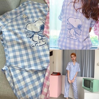 ชุดนอนValen Snoopy /Frank ชุดป้ายValen กางเกงValen /เสื้อเชิ๊ต