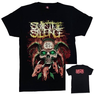 เสื้อยืดผ้าฝ้ายพิมพ์ลายแฟชั่น﹍♞Suicide Silence 88 Cotton T-shirt Rock Short Sleeve Band T-shirt Big Picture Double-sided