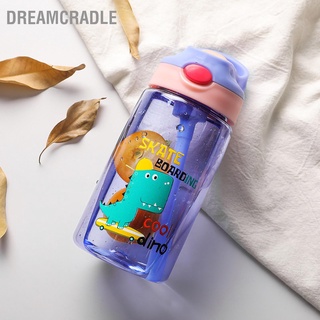 Dreamcradle ขวดน้ํา พร้อมฝาปิด ลายไดโนเสาร์น่ารัก เกรดอาหาร ปลอดภัย สําหรับเด็กวัยหัดเดิน 480 มล.