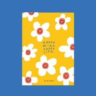 (Nyyydesign) Happy life postcard *พร้อมส่ง โปสการ์ด