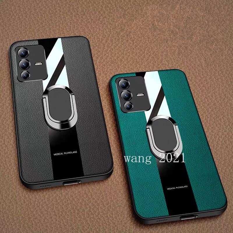 Phone Case เคส Vivo V23 V23 Pro V23e 5G Casing Magnetic Finger Ring Bracket High Quality Leather Men's Protection Hard Case เคสโทรศัพท #8