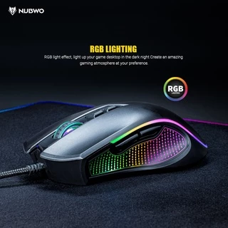 [กรุงเทพฯ ด่วน 4 ชั่วโมง] NUBWO Gaming Mouse เมาส์เกมมิ่ง เมาส์มาโคร มี 3 สีดำ / ขาว / ชมพู รุ่น NM-92M รับประกัน 1 ปี