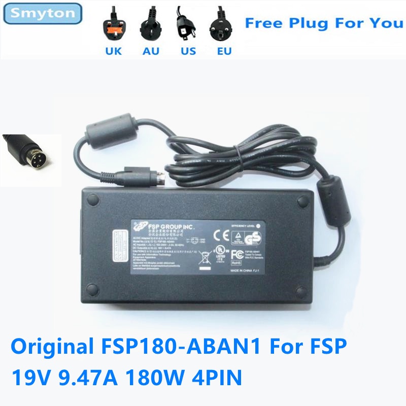 Original AC Adapter Charger For FSP 19V 9.47A 180W 4PIN FSP180-ABAN1 FSP180-ABAN2 Laptop Power Suppl