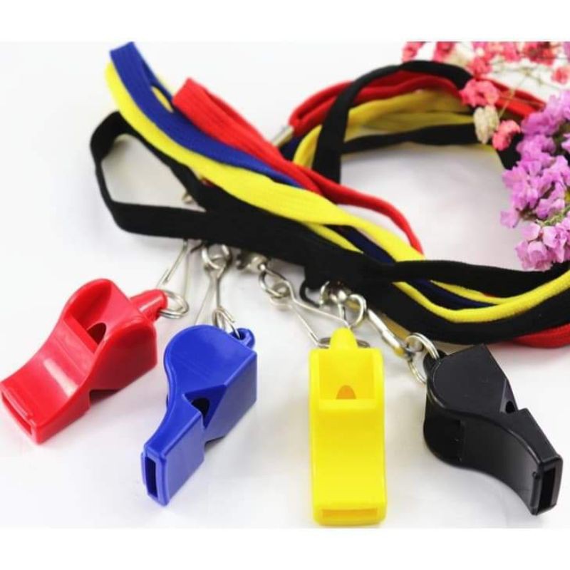 นกหวีดพลาสติก นกหวีดพร้อมสายห้อยคอ นกหวีดมีสายคล้องคอ DBA079