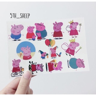 Peppa pig tattoo sticker