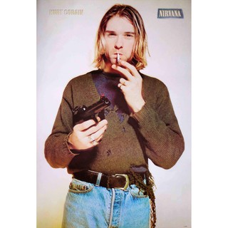 โปสเตอร์ รูปถ่าย นักร้อง วง ดนตรี ร็อก NIRVANA Kurt Cobain (1987-1994) POSTER 20"x30" Inch Legend American Rock Band V6