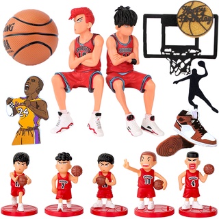 โมเดลฟิกเกอร์ อนิเมะ Slam Dunk Sakuragi Hanamichi ขนาด 8 ซม. สําหรับตกแต่งเค้ก จํานวน 5 ชิ้น ต่อชุด