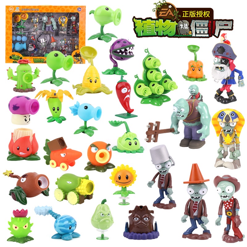 โมเดลฟิกเกอร์ PVC รูปเกม PVZ Plants vs Zombies Peashooter 48 แบบ ของเล่นสําหรับเด็ก