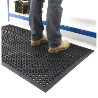 พร้อมส่ง ยางมีรู Siam Flooring แผ่นยางกันลื่น ทำจากยาง กันเมื่อย แบบมีรู ใช้งานครัว ทางเดิน Bevelled anti fatigue mat