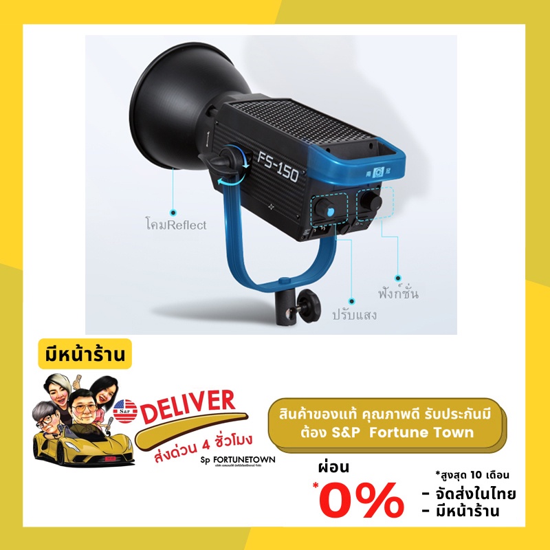 จัดส่งด่วน Nanlite FS-150 LED Daylight AC Monolight ไฟสตูดิโอ ติดตั้ง ...