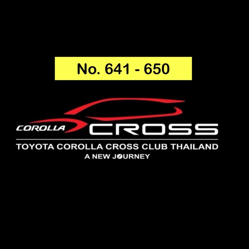Toyota Corolla Cross Club Thailand - Official Member Sticker no. 641-650