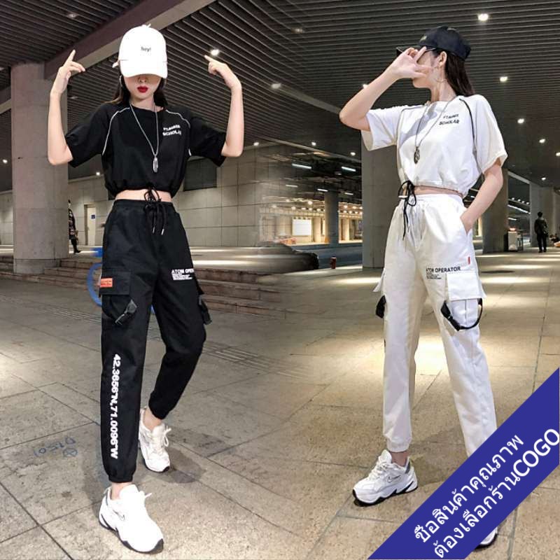 COGO เสื้อครอปเอวลอยวัยรุ่นสดใสน่ารัก รูปที่ 8