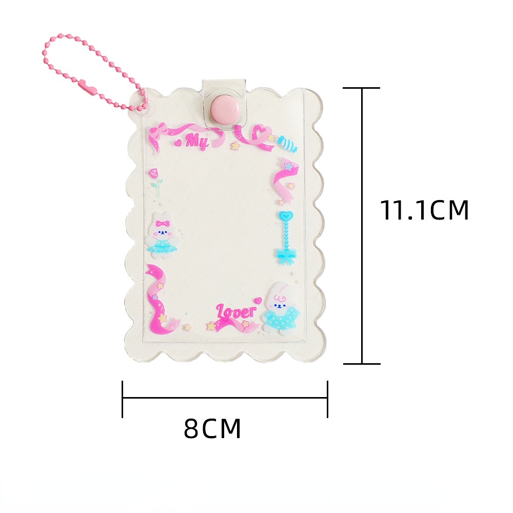 ซองใส่โฟโต้การ์ด PVC แบบใส ลายการ์ตูน สีม่วง