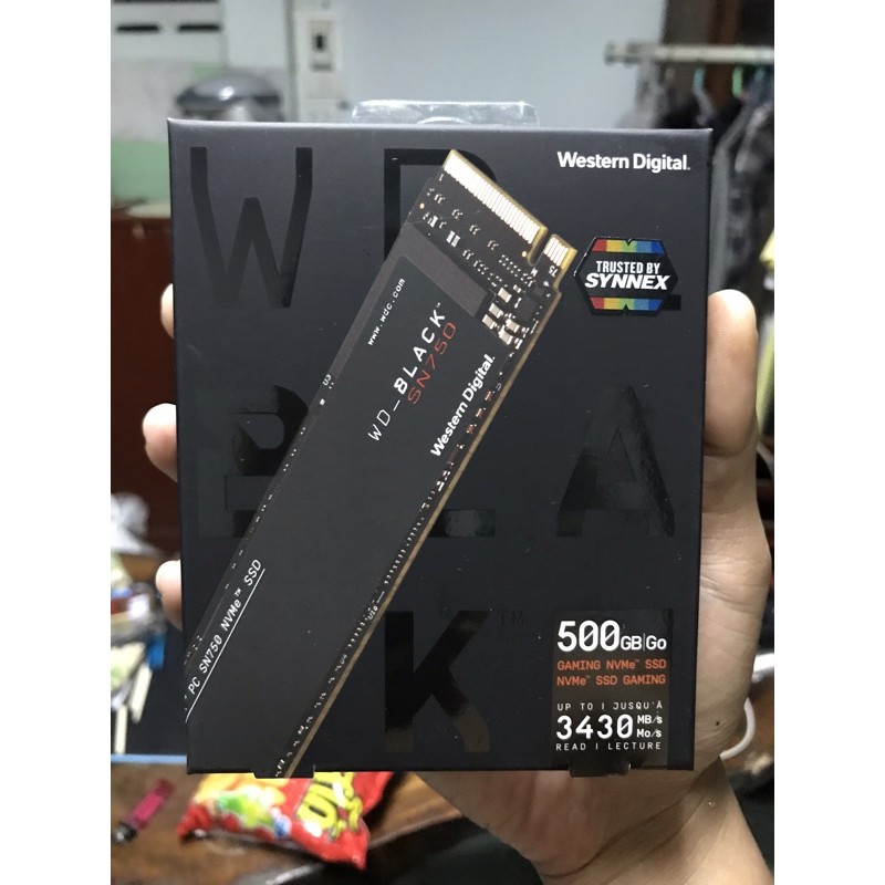 [ สินค้ามือ 1 ] WD 500 GB SSD (เอสเอสดี) WD BLACK SN750 PCIe/NVMe M.2 2280 (WDS500G3X0C) รับประกัน 5