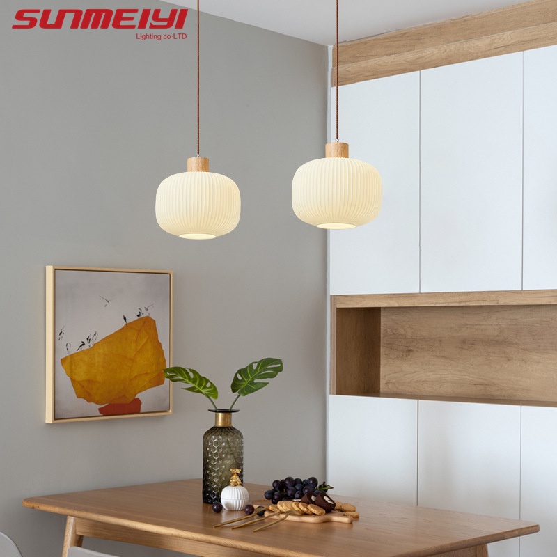 Sunmeiyi โคมไฟ LED โมเดิร์น พร้อมโคมไฟแก้ว สําหรับห้องรับประทานอาหาร ร้านอาหาร แขวน โคมไฟห้องครัว