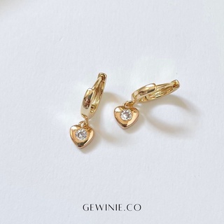 Gewinie.co - Sadie Heart hoop earrings ต่างหูห่วง หัวใจ