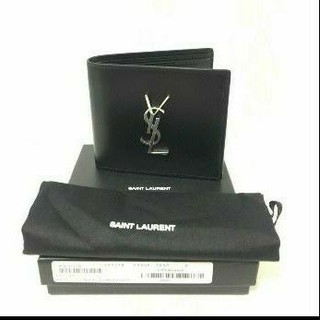 New ysl wallet 8cards in black shw