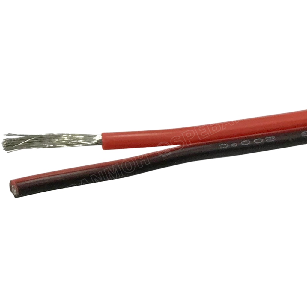 [ 2 เมตร ] RC-RB-20AWG สายไฟซิลโคน คู่ ดำแดง ขนาด 20AWG AWG20 0.519mm² Twins RC Silicone Cable 600V 