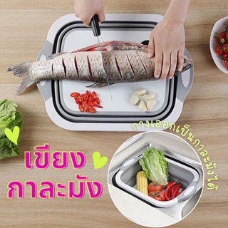 เขียง เขียงพับได้ เขียงอเนกประสงค์ เขียง 3 in 1 เขียงพลาสติก อย่างดี หนาพิเศษ ✌ส่งจากไทย