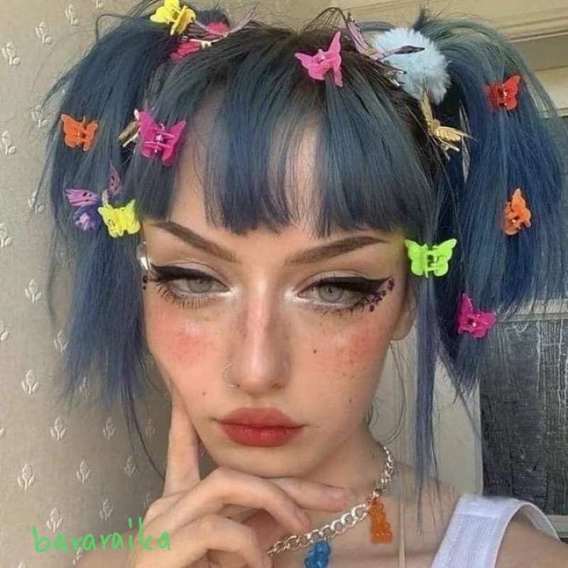 Hair Clips & Hair Pins 25 บาท พร้อมส่งจากไทย ❣️ (G10) กิ๊บติดผมผีเสื้อ Harajuku Y2K 10 ชิ้น แบบคละสี Fashion Accessories