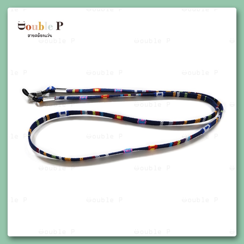 Double P สายคล้องแว่น วัสดุเป็นผ้า สีสันสดใส หลากหลายลวดลาย สายคล้องแว่นตาแฟชั่น รูปที่ 3