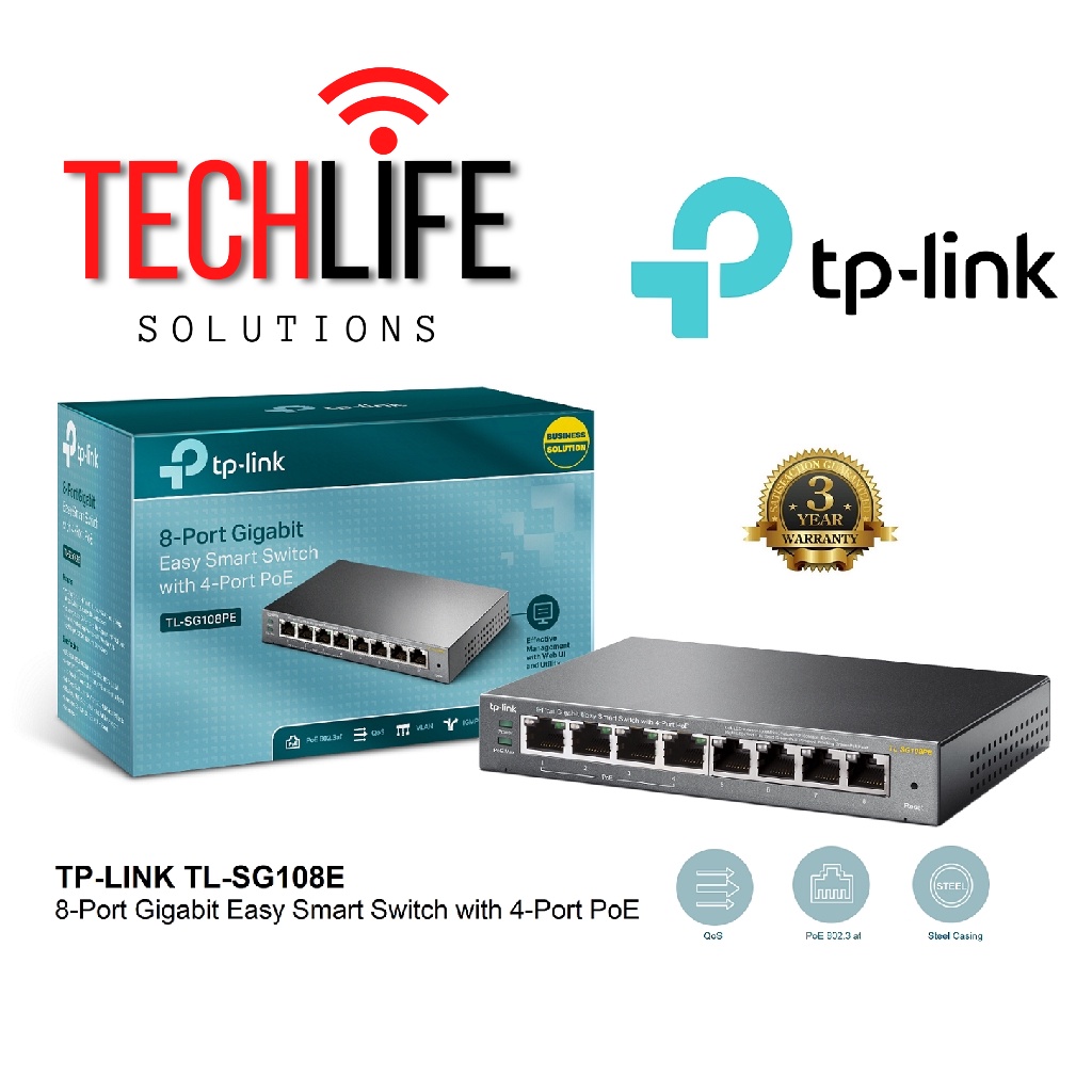 TP-LINK TL-SG105PE 5-PORT/ TL-SG108PE 8-PORT (4 PORT POE)/ TP-LINK TL-SG1016PE 16-PORT (8-PORT POE) 