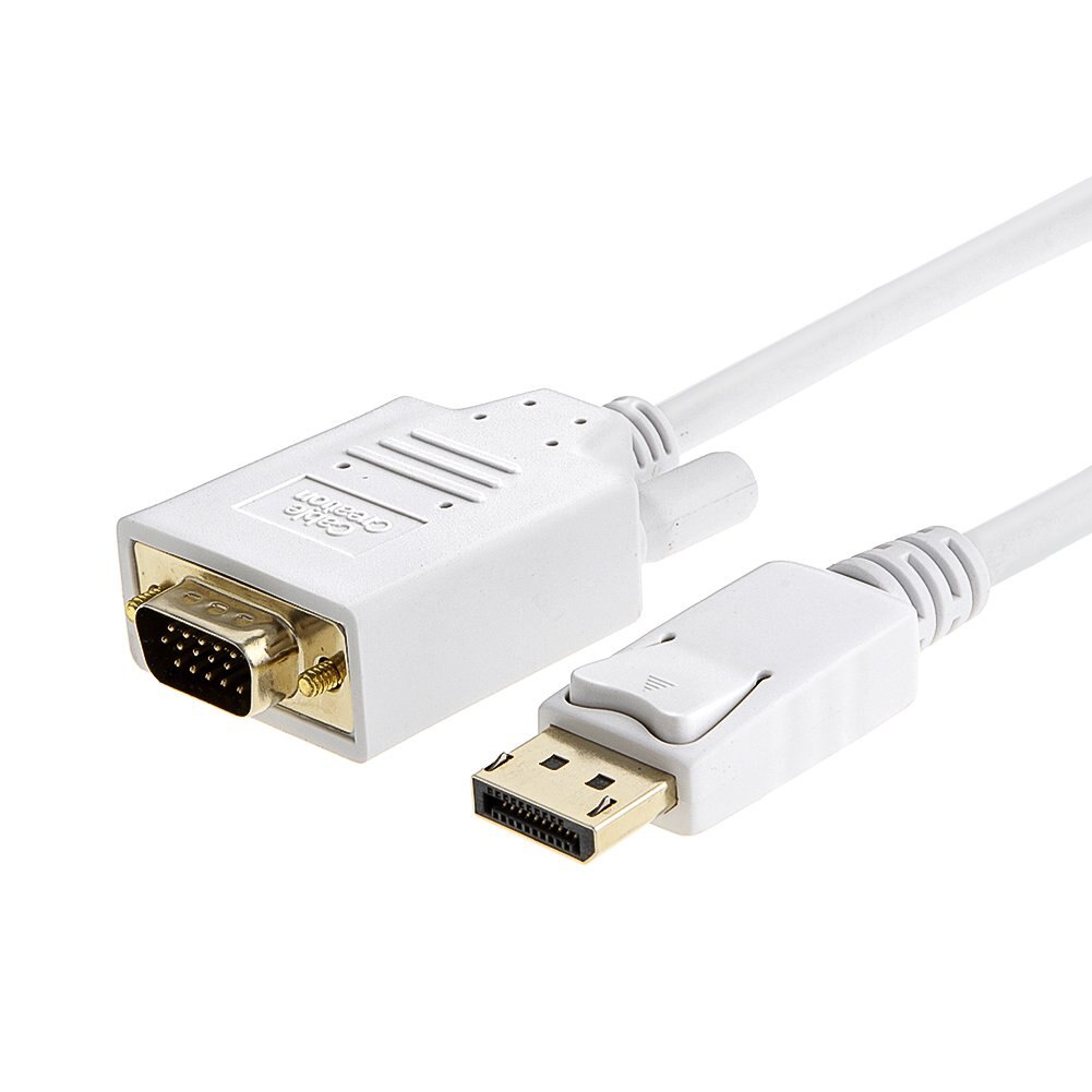 สาย DP เป็น VGA. 6FT Displayport to Vga Cable Gold Plated Standard DP Male to VGA Male Cable สีดํา/ข